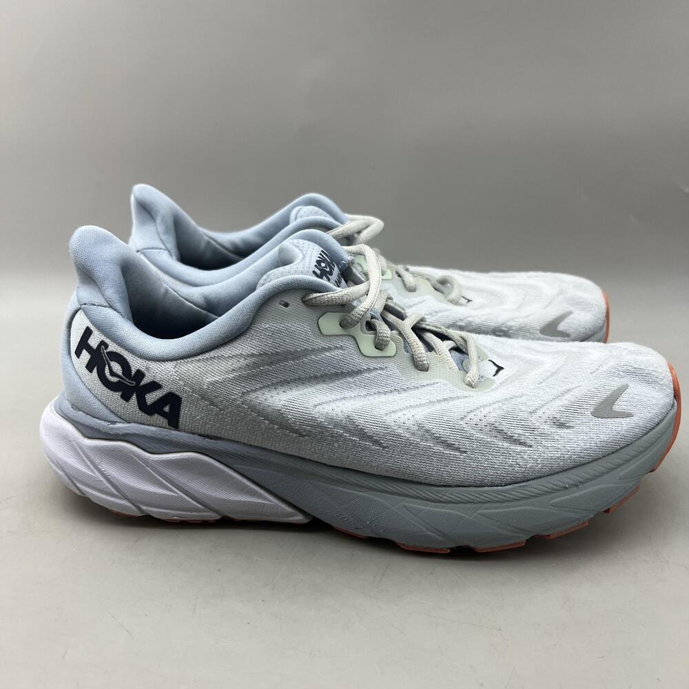 Hoka One One Arahi 6 Running Shoes Women Size 9 D Blue Mesh Comfort Low Sneakers